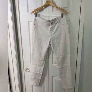 White high waisted skinny jeans